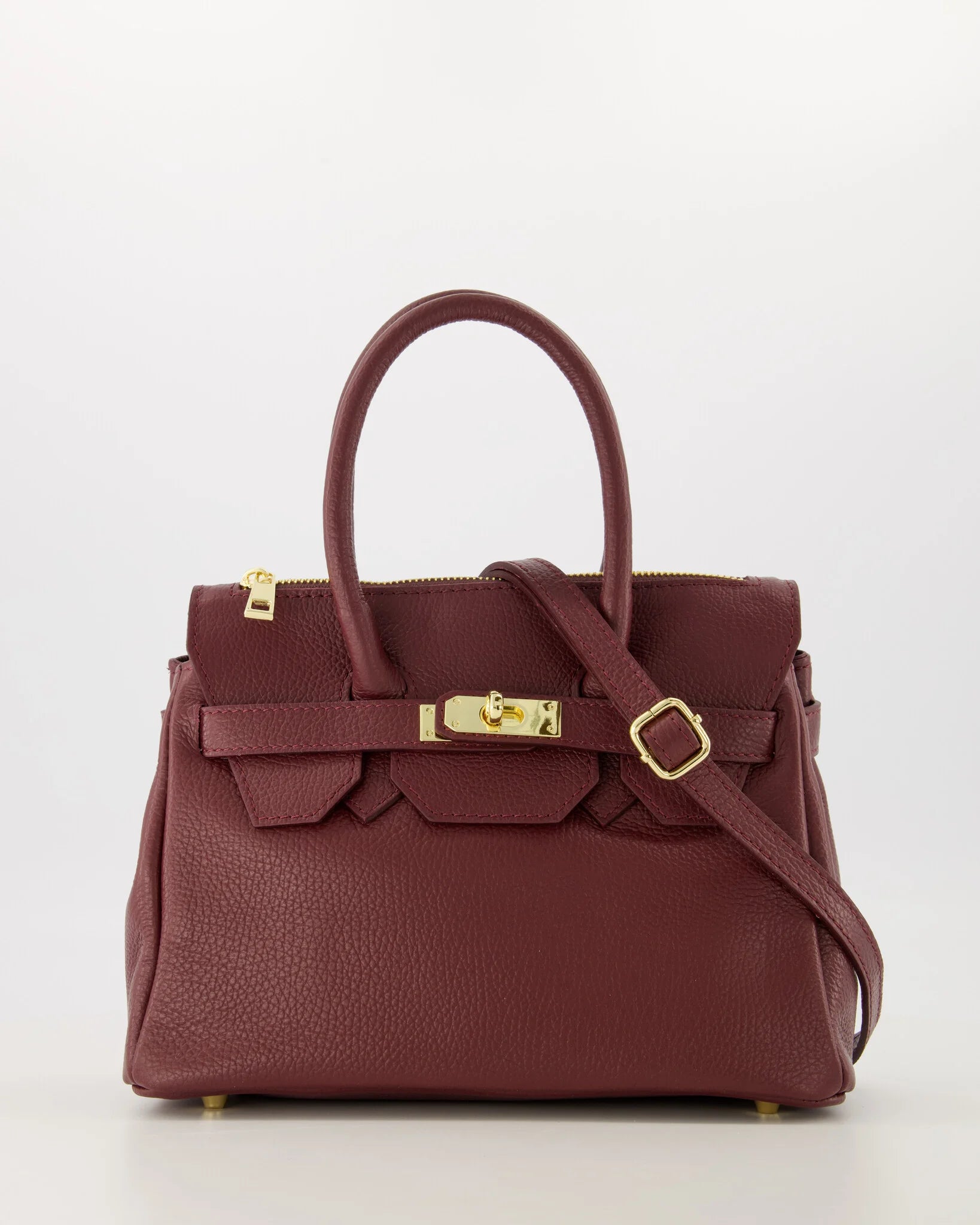 Birdie Small - Handtas - Burgundy - D54 - Goudkleurig